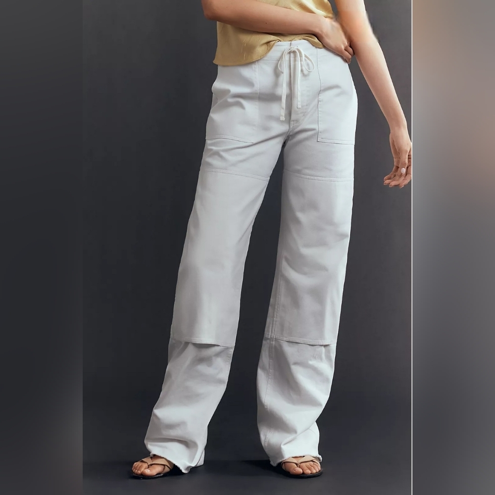 Re/Done Light Gray Wide Leg Pants